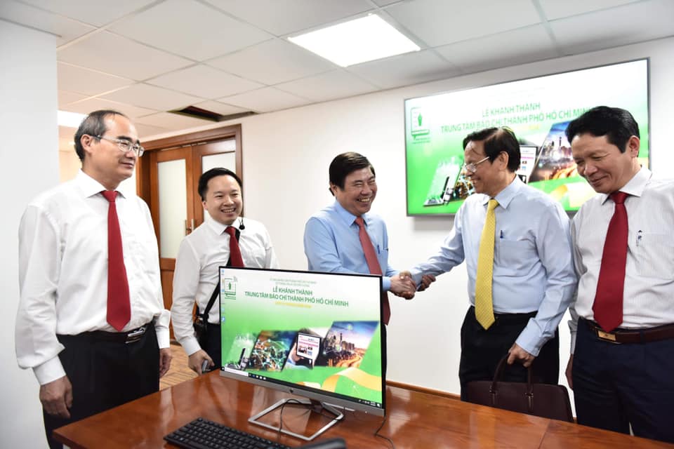 Đồng chí Hoàng Vĩnh Bảo, Thứ trưởng Bộ TTTT thăm Trung tâm báo chí TP Hồ Chí Minh