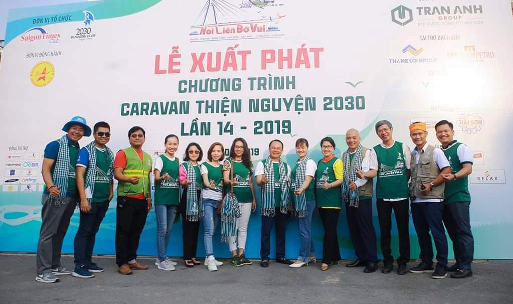 Chương trình Caravan thiện nguyện 2030 lần thứ 14 với nhiều doanh nghiệp tham gia như Trần Anh Group, Thắng Lợi Group, Công ty CP Dầu nhớt và Hóa chất Miền Nam, Viking Group…