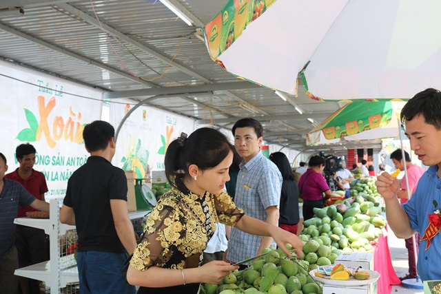 Tuần lễ xoài và nông sản an toàn của tỉnh Sơn La được giới thiệu tại Hà Nội