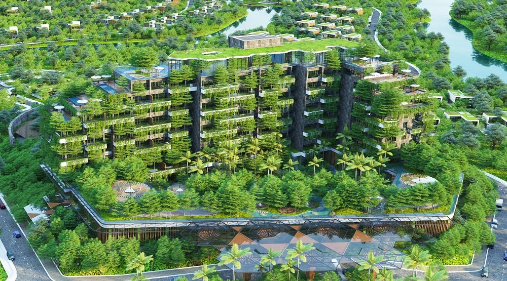 Forest In The Sky thuyết phục những giám khảo khó tính nhất bởi sự kết hợp khéo léo giữa thiết kế độc đáo và không gian xanh hài hòa với thiên nhiên.