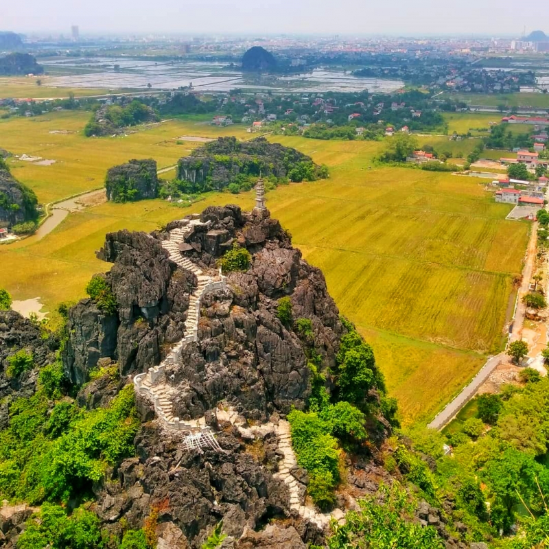 Thu trọn mùa vàng Tam Cốc từ đỉnh 