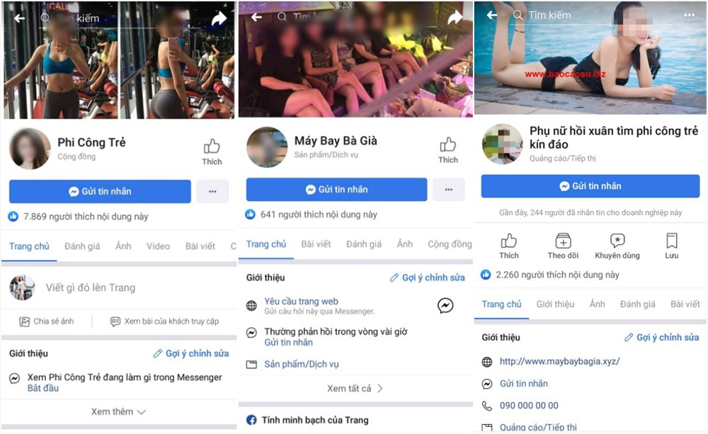 Nhan nhản các hội nhóm với nội dung “máy bay bà già” tuyển “phi công” trên mạng xã hội.