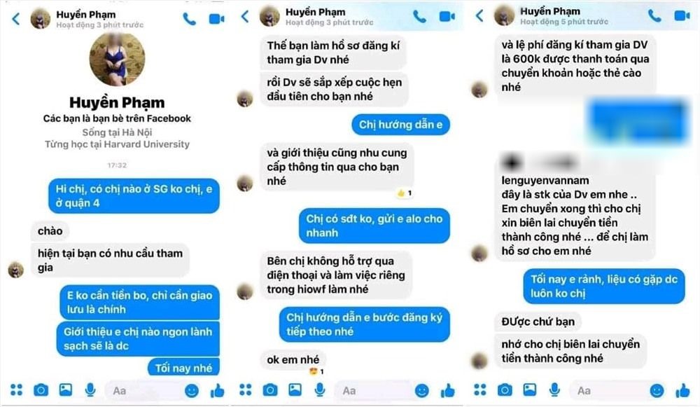 Trang Facebook cá nhân của đối tượng này, có rất đông bạn bè, nếu thành viên nào bình luận “bóc phốt lừa đảo” sẽ ngay lập tức bị chặn kết bạn.