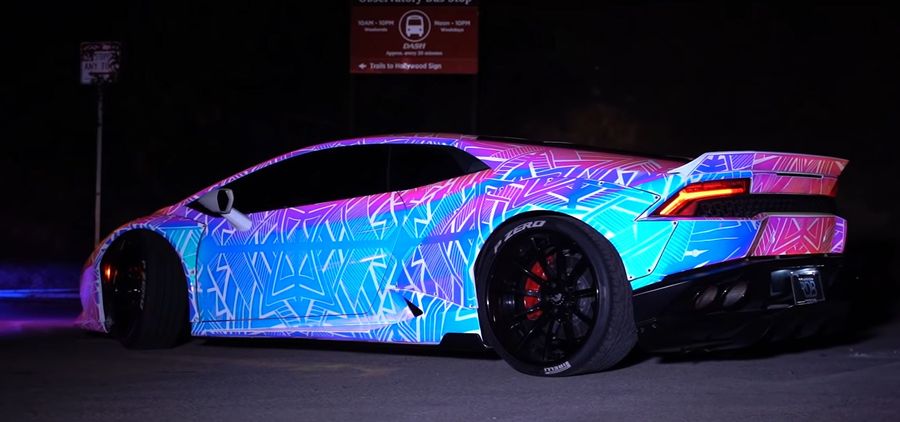 Chiêm ngưỡng Lamborghini Huracan phát sáng rực rỡ của nam ca sĩ Chris Brown