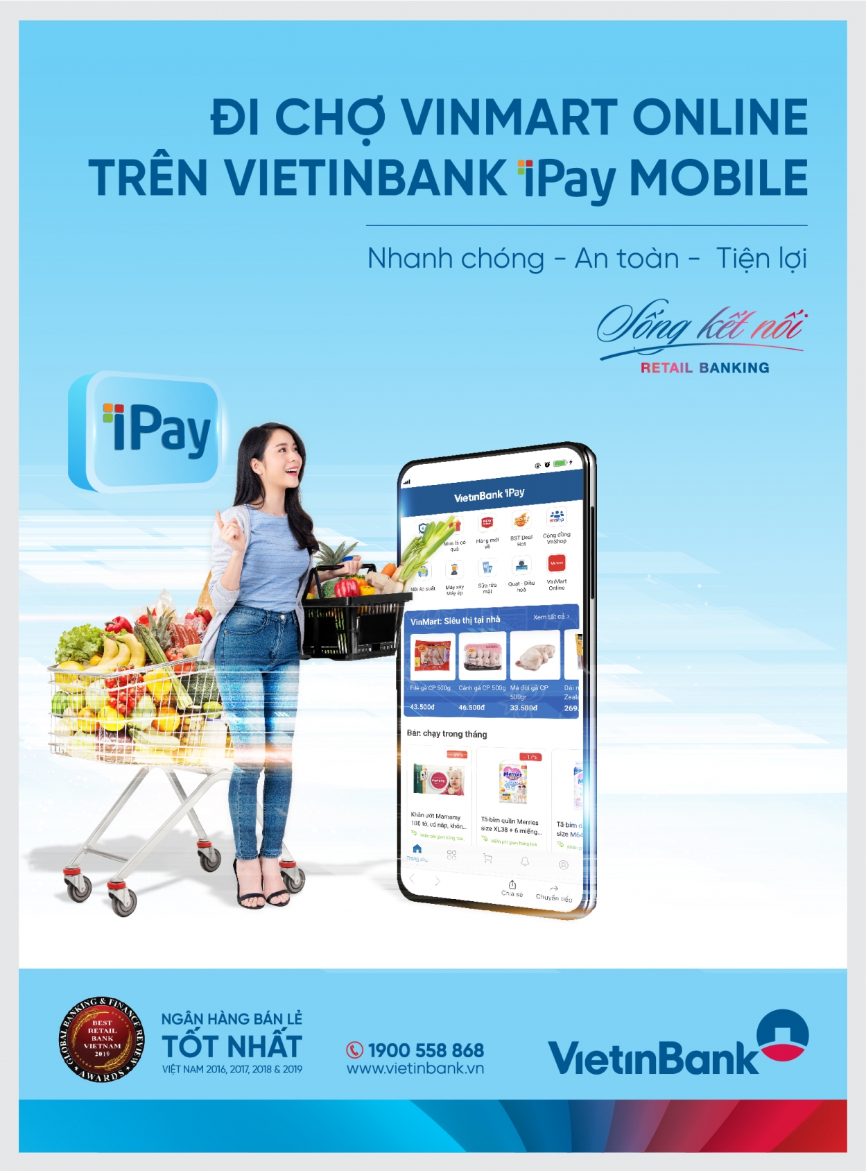 VietinBank ra mắt kênh mua sắm “VinMart: Siêu thị tại nhà” trên ứng dụng di động