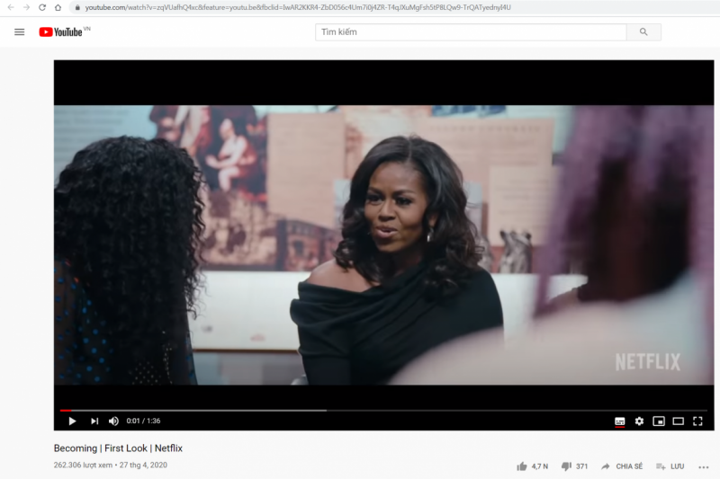 Netflix chiếu phim tài liệu về cuộc đời Michelle Obama và hồi ký “Chất Michelle”