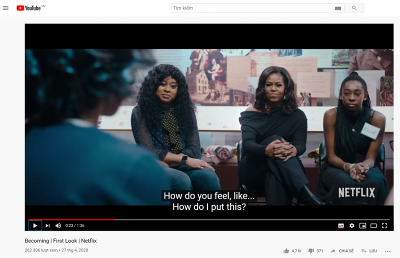 Netflix chiếu phim tài liệu về cuộc đời Michelle Obama và hồi ký “Chất Michelle”