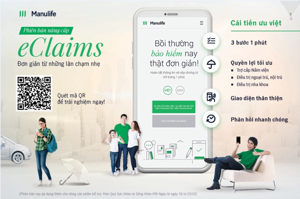 Manulife Việt Nam mang đến trải nghiệm tốt hơn cho khách hàng yêu cầu giải quyết quyền lợi bảo hiểm