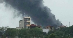 Hà Nội: Xảy ra cháy lớn tại Khu công nghiệp Phú Thị, huyện Gia Lâm