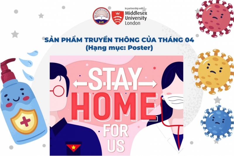 Bạn Nguyễn Bảo Trâm, sinh viên Học viện Báo chí và Tuyên truyền đoạt giải thưởng Tháng cho hạng mục Tranh cổ động