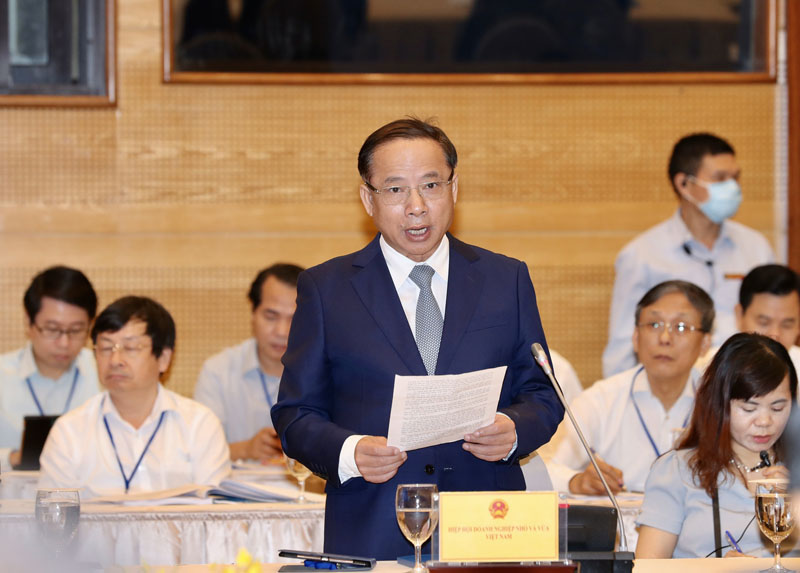 Ông Nguyễn Văn Thân, Chủ tịch Hiệp hội Doanh nghiệp nhỏ và vừa nêu kiến nghị