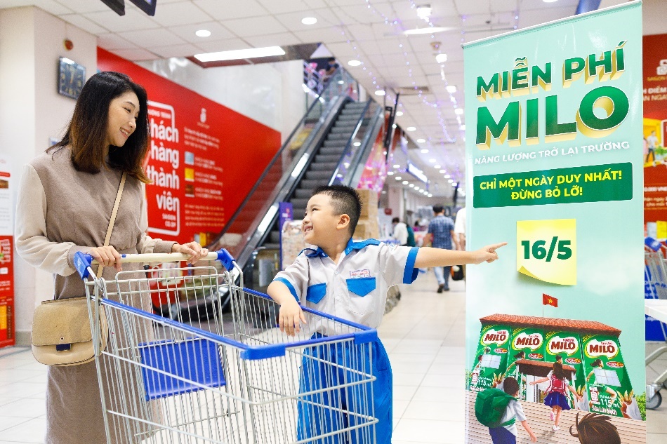 Hơn 2 triệu hộp Milo miễn phí tiếp năng lượng cho trẻ trở lại trường