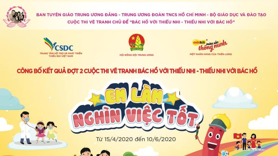 Công bố 20 tác phẩm xuất sắc của cuộc thi vẽ tranh Bác Hồ với thiếu nhi