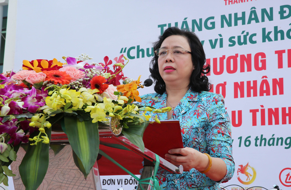 Phó Bí thư Thường trực Thành ủy Hà Nội Ngô Thị Thanh Hằng phát biểu tại chương trình