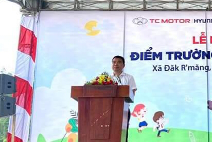 Ông Lê Ngọc Đức - Tổng giám đốc TC MOTOR phát biểu tại buổi lễ khánh thành.
