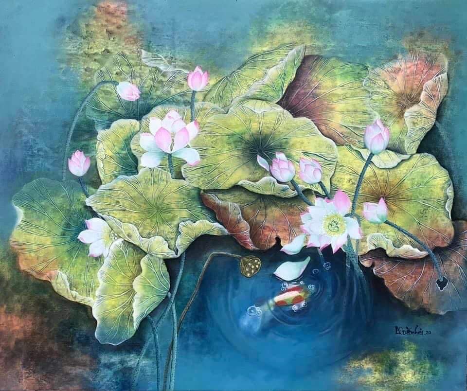 Kẻ đi tìm mộng, Họa sỹ : Lê Văn Hải, Sơn dầu, 100x120 cm