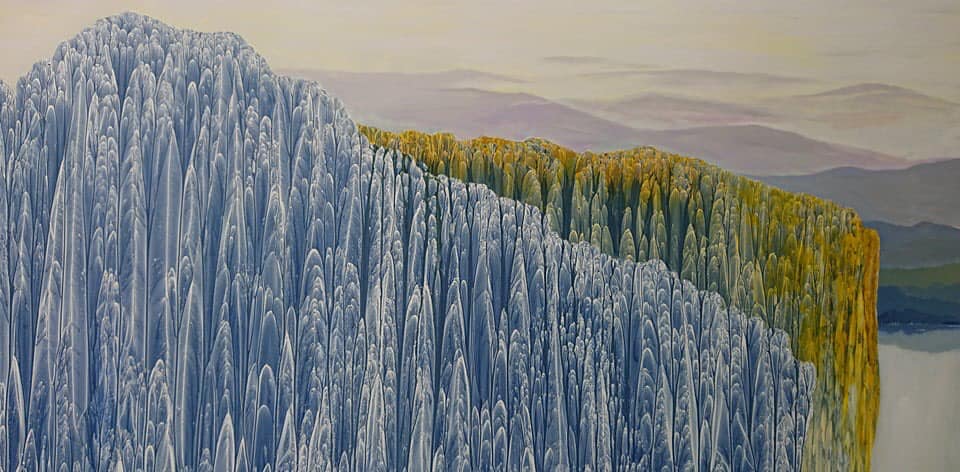 Non sông liền một dải (verdette), Hoạ sỹ: Hùng Rô, Acrylic on canvas, 100cm x 200cm, 2020