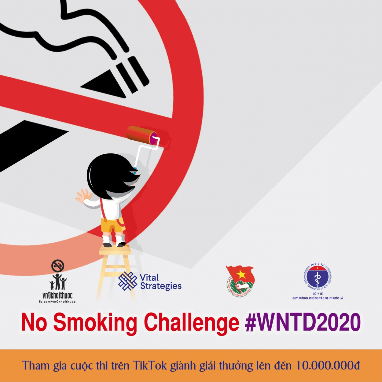 Cuộc thi online “Thanh niên Việt Nam nói không với thuốc lá và thuốc lá điện tử - No Smoking Challenge” năm 2020 được triển khai trên ứng dụng TikTok