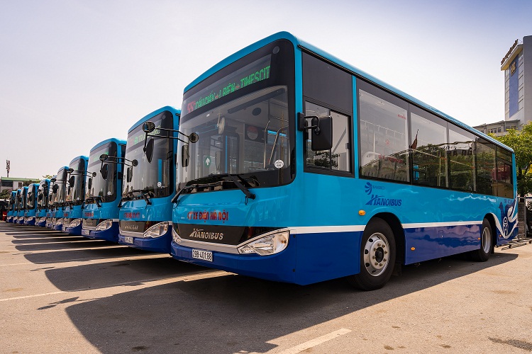 Tổng công ty Vận tải Hà Nội thay mới 15 xe buýt tuyến 55A, 55B