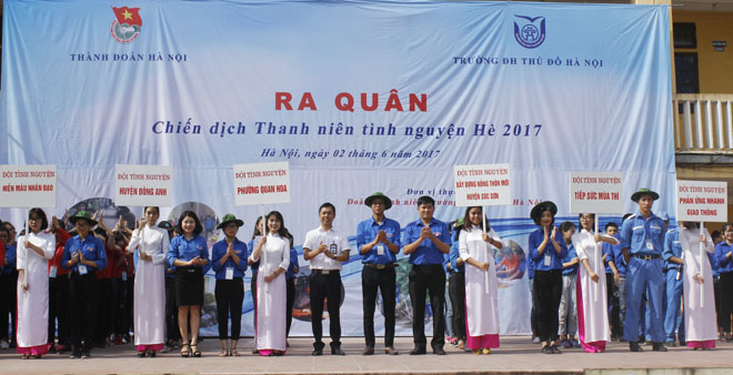 Đại học Thủ đô Hà Nội ra quân chiến dịch thanh niên tình nguyện hè 2017