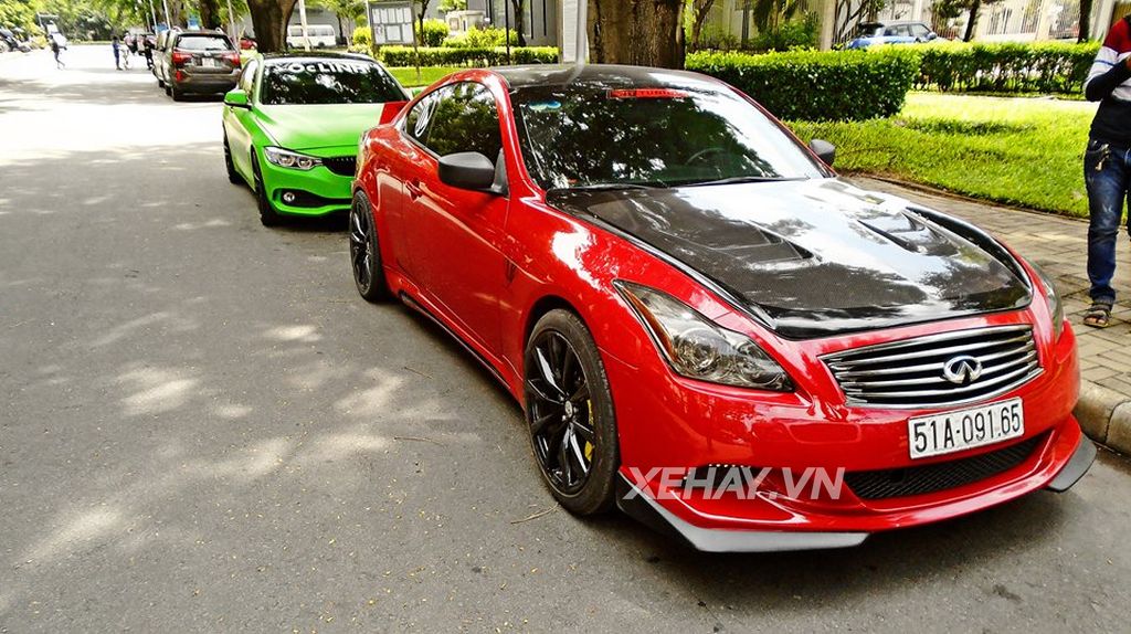 Infiniti G37 đỏ cuốn hút mọi ánh nhìn với phong cách Liberty Walk