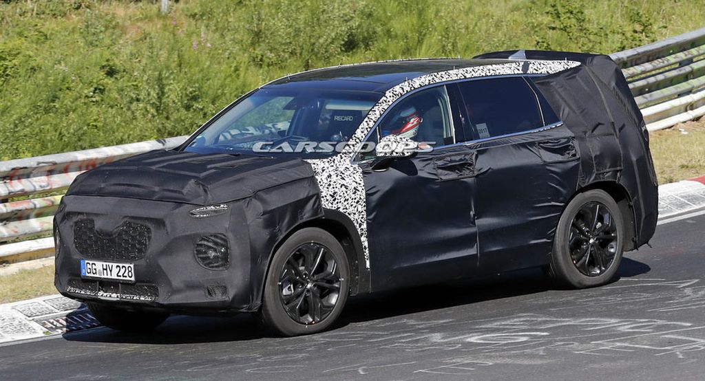 Hyundai Santa Fe thế hệ mới tiếp tục lộ diện trên đường thử