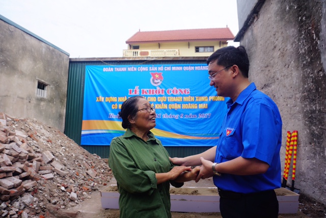 Quận đoàn Hoàng Mai xây nhà nhân ái nhân dịp kỷ niệm ngày Thương binh Liệt sỹ