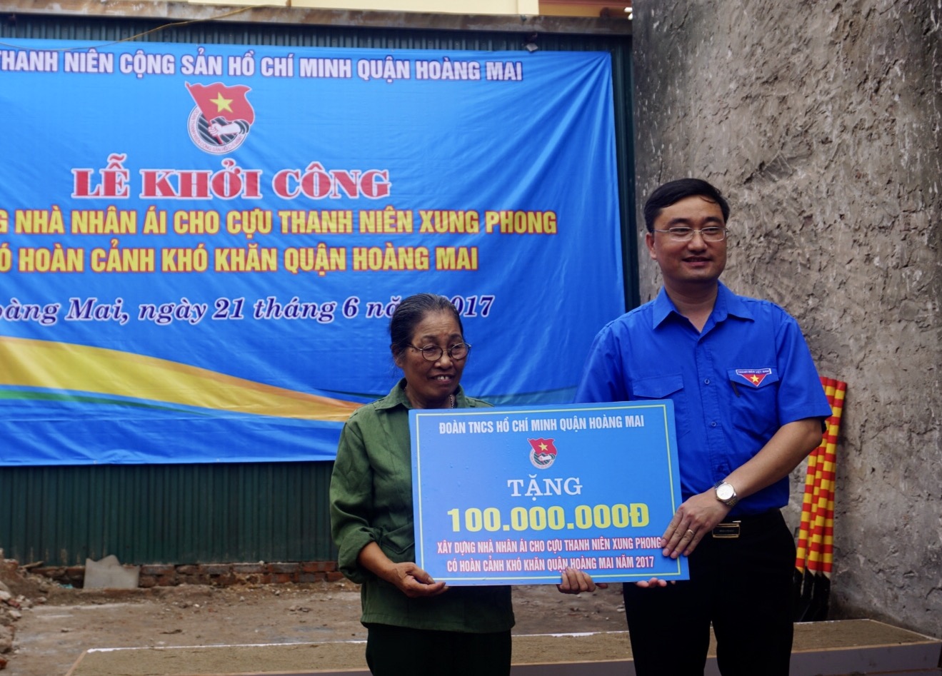 Quận đoàn Hoàng Mai xây nhà nhân ái nhân dịp kỷ niệm ngày Thương binh Liệt sỹ