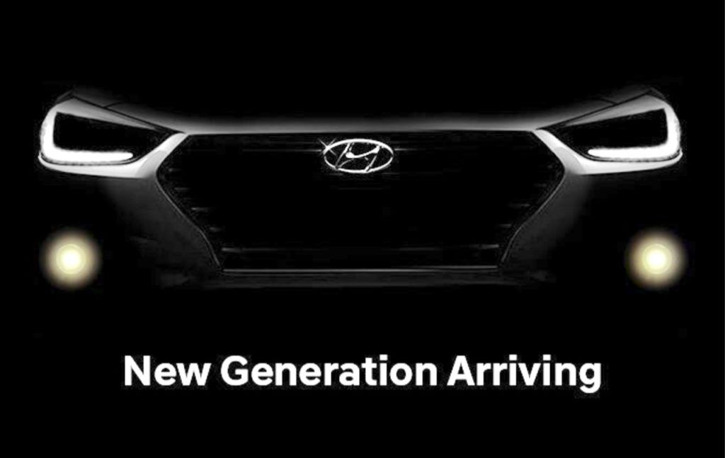 Hyundai Verna 2017 phiên bản Ấn Độ tung teaser tiết lộ thiết kế phía trước