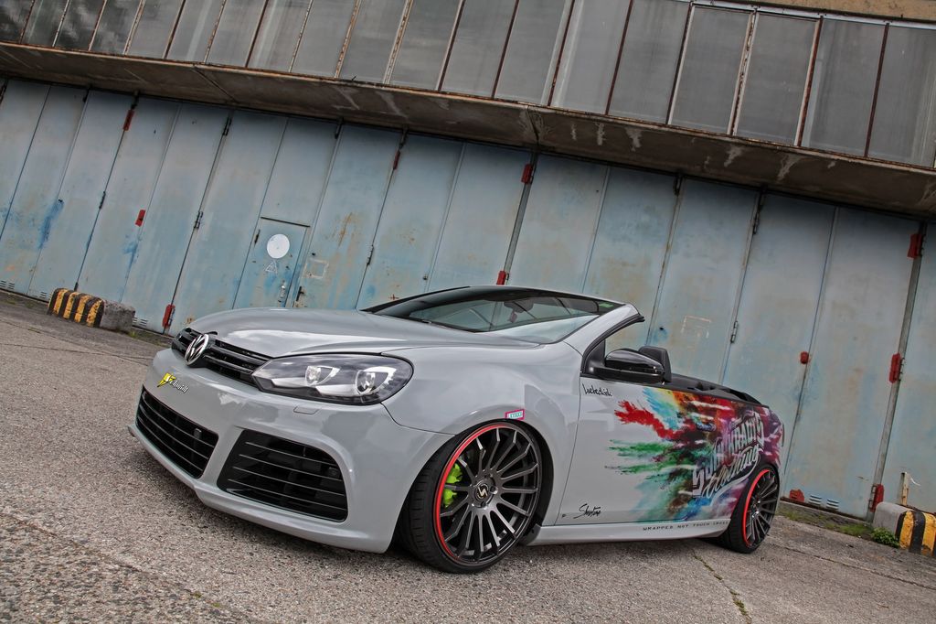 Volkswagen Golf VI R Convertible nổi bật với bộ vành của Schmidt