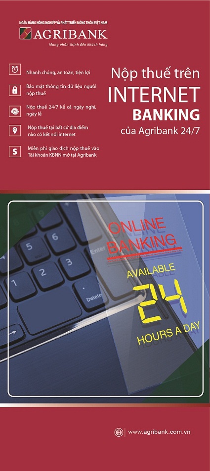 Nộp thuế điện tử trên Internet Banking của Agribank -  Tiên phong trong cải cách thủ tục hành chính