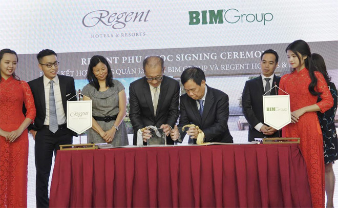 Regent và Bim Group ký kết hợp đồng quản lý dự án Regent Phu Quoc