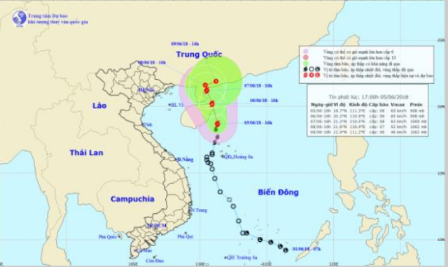 Hải Phòng: Ra công điện khẩn về phòng, chống cơn bão số 2