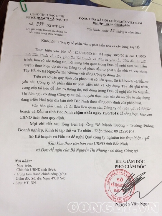 Phó Chánh văn phòng UBND tỉnh Bắc Ninh ra văn bản trái luật