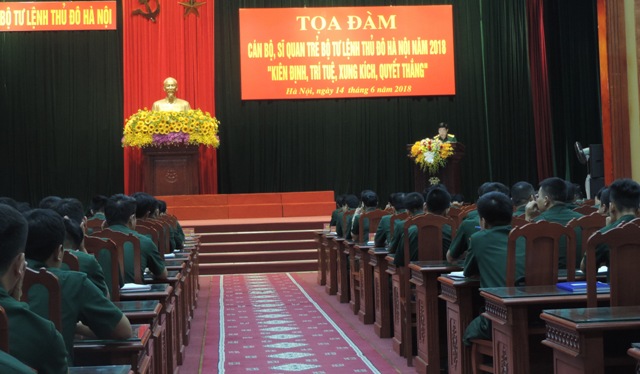 Cán bộ sĩ quan trẻ Bộ Tư lệnh Thủ đô kiên định, quyết thắng