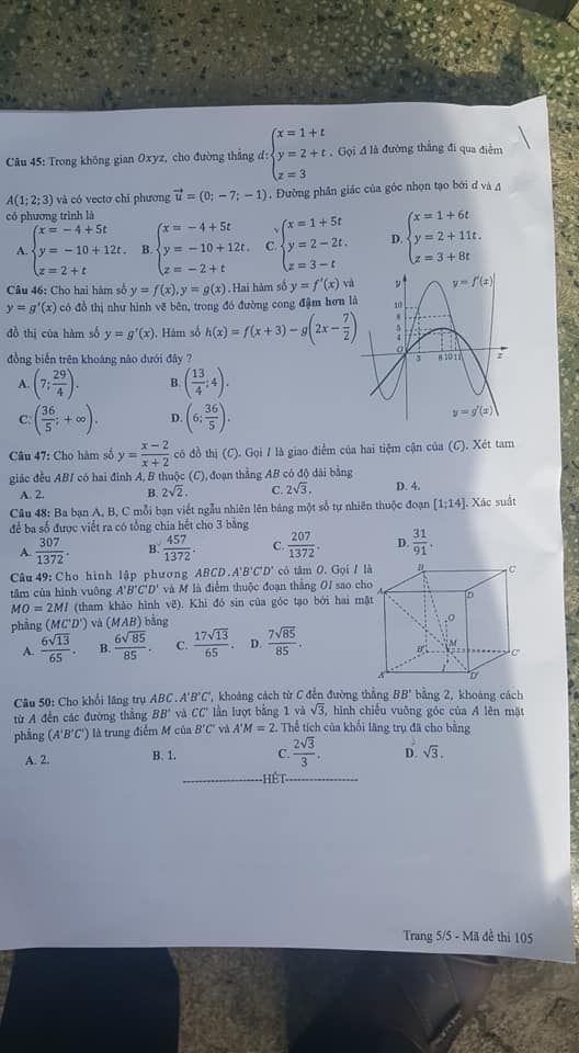 Thí sinh cả nước kết thúc bài thi môn Toán THPT Quốc gia 2018