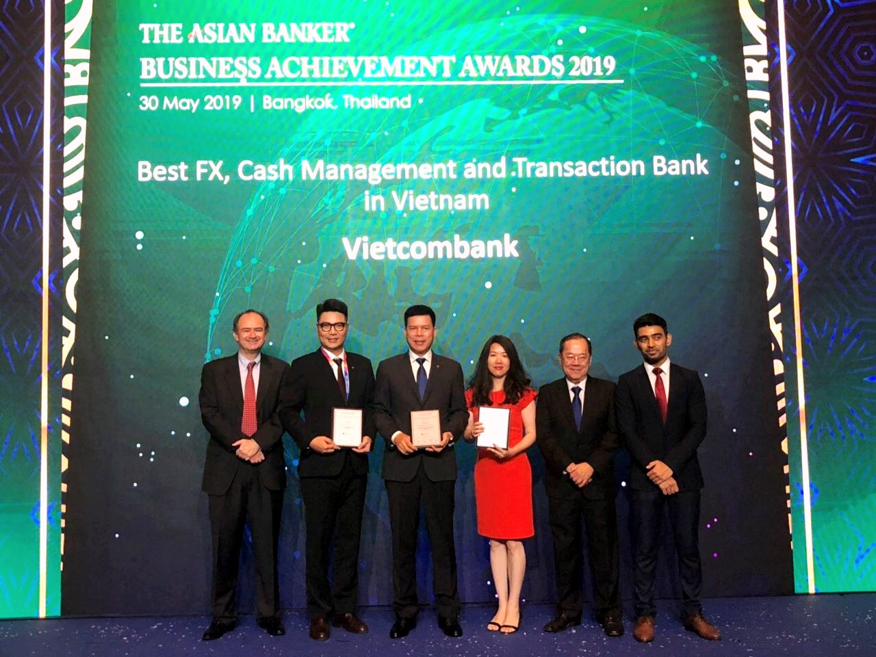 Vietcombank nhận ba giải thưởng quan trọng từ The Asian Banker