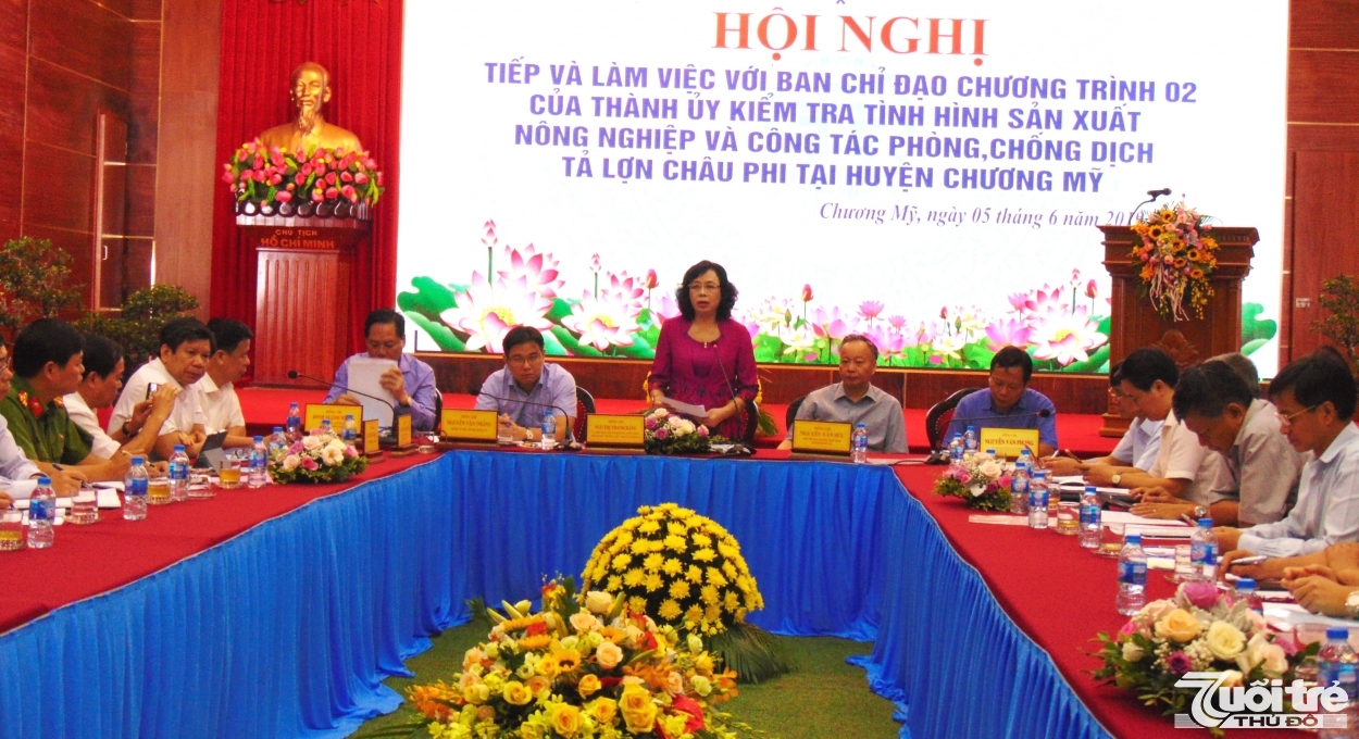Đồng chí Ngô Thị Thanh Hằng, Phó Bí thư Thường trực Thành ủy phát biểu tại Hội nghị