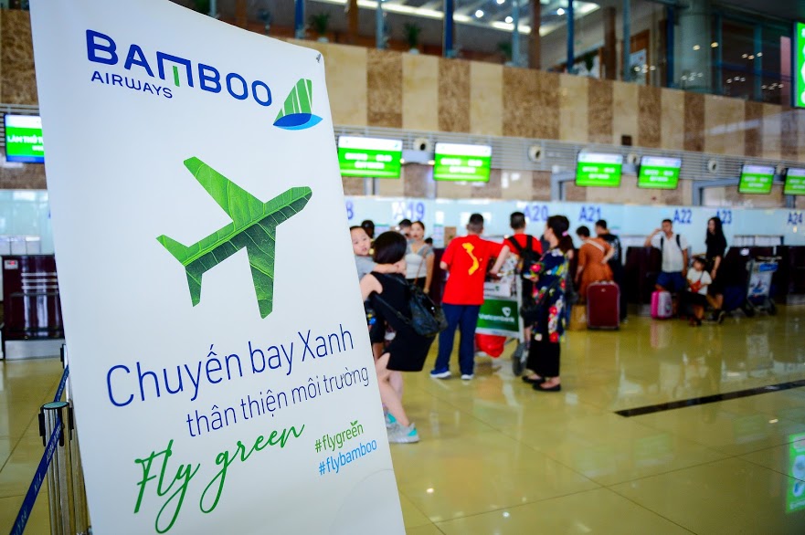 Chuyến bay Xanh đầu tiên của Bamboo Airways với chặng bay từ Hà Nội đến Quy Nhơn được khai thác vào ngày 5/6.