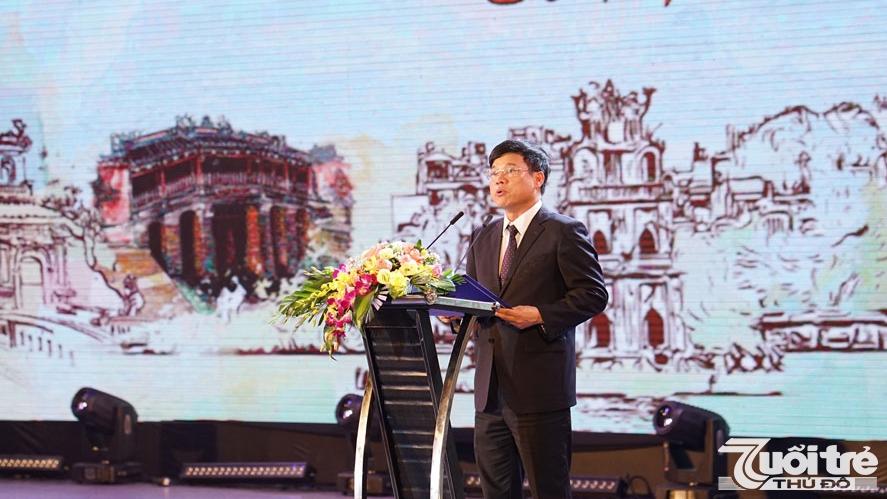 Phó Chủ tịch UBND TP Ngô Văn Quý phát biểu khai mạc Lễ hội văn hóa ẩm thực Hà Nội 2019