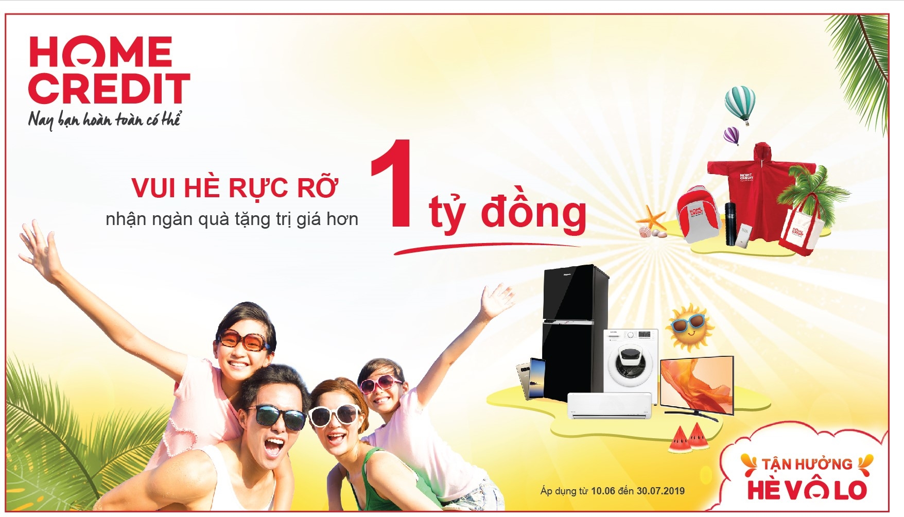 Chương trình “Vui hè rực rỡ” của  Home Credit với nhiều giải thưởng hấp dẫn