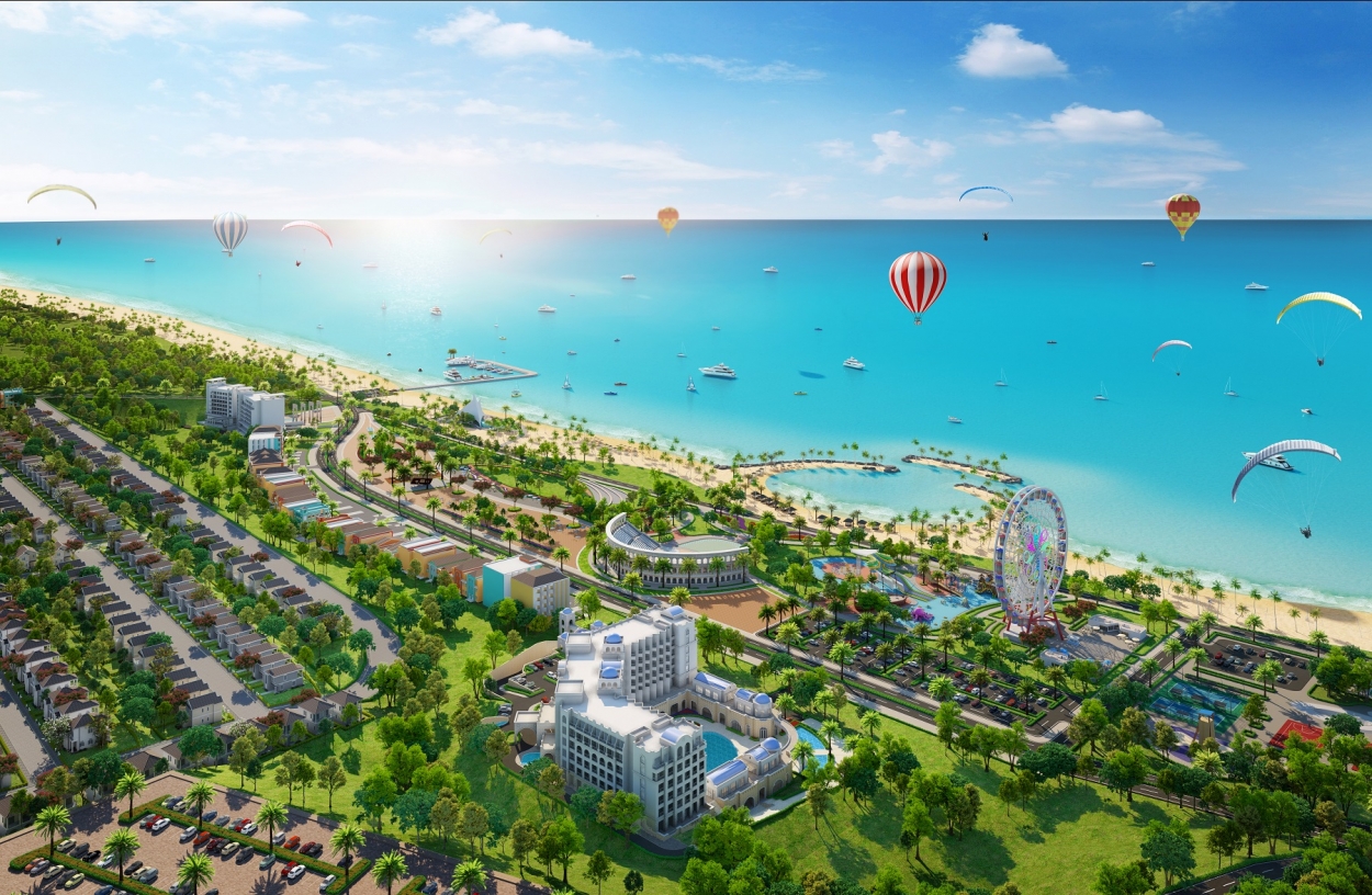 Dự án NovaWorld Phan Thiet có diện tích gần 1.000 ha, tích hợp đa dạng các tiện ích giải trí – nghỉ dưỡng – thể dục thể thao đẳng cấp quốc tế