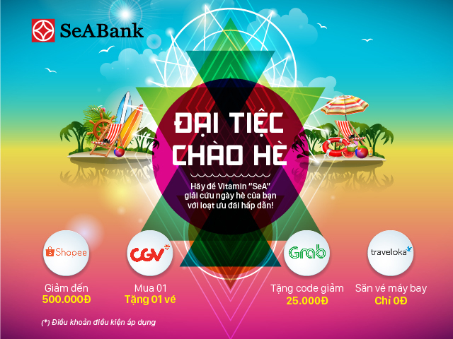 Nhận ngay ưu đãi hấp dẫn tại CGV, Traveloka, Grab, Shopee với thẻ quốc tế SeABank