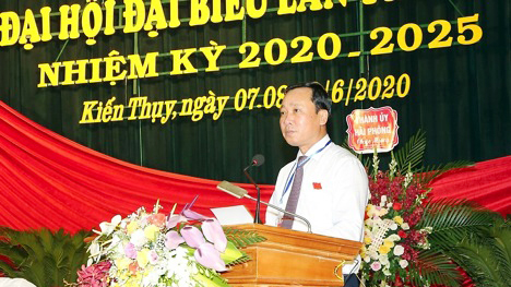 Hải Phòng: Đồng chí Đỗ Xuân Trịnh tái đắc cử Bí thư Huyện ủy Kiến Thụy