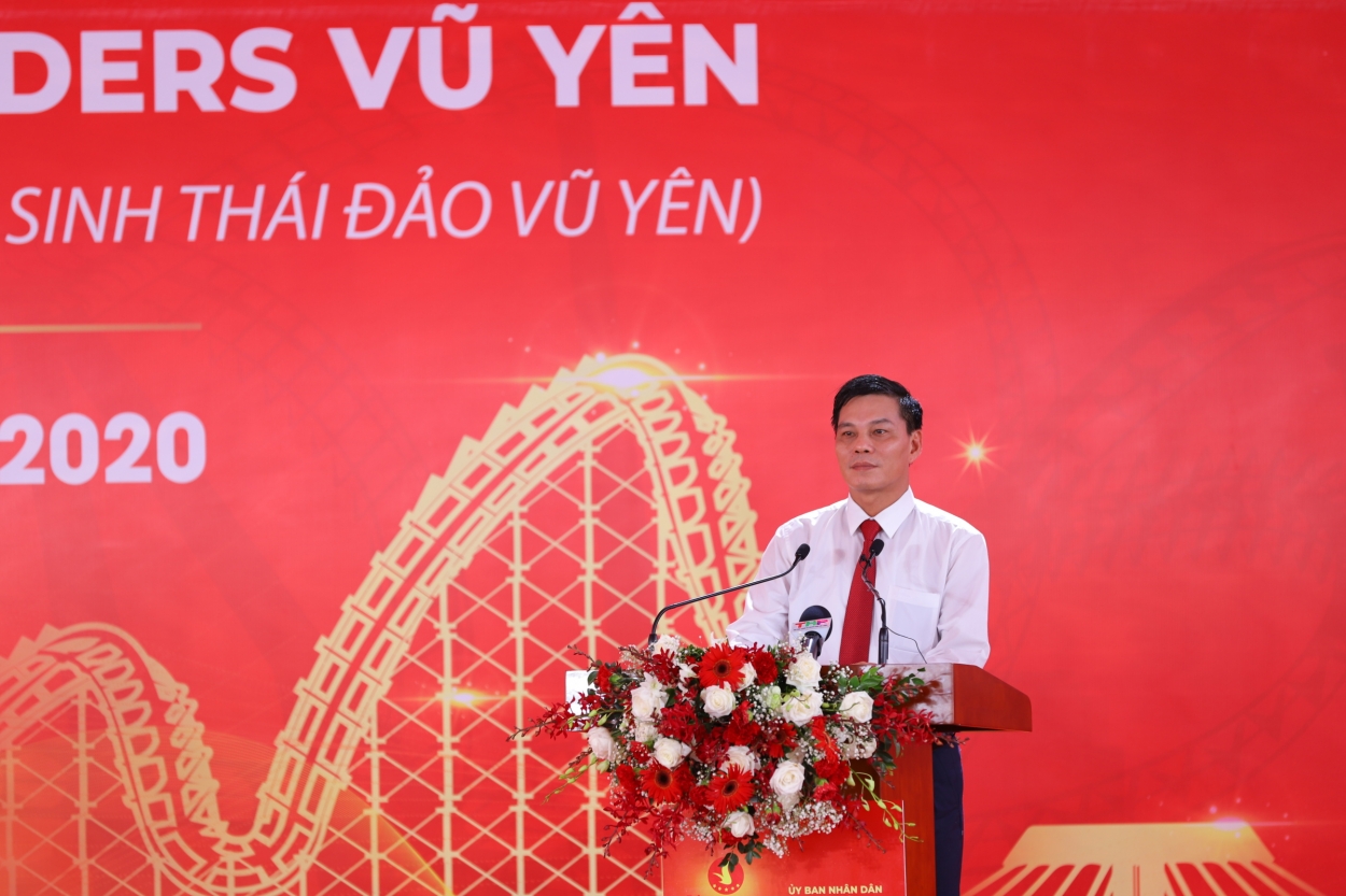 Đồng chí Nguyễn Văn Tùng - Chủ tịch UBND TP Hải Phòng phát biểu tại buổi lễ