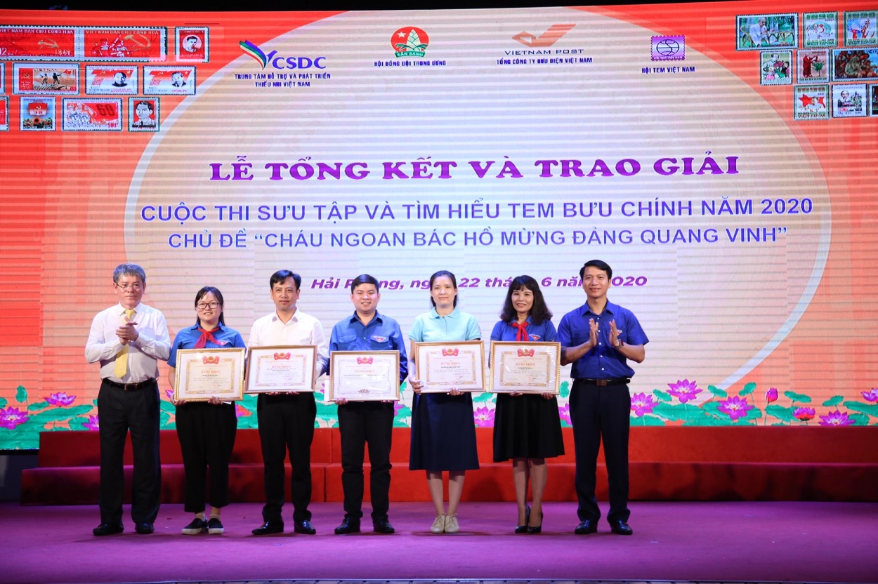 Các tập thể nhận giải trong Cuộc thi Sưu tập và tìm hiểu tem bưu chính năm 2020