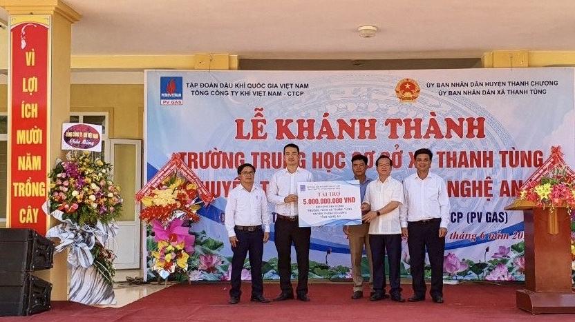 PV GAS tài trợ 5 tỷ đồng xây trường THCS tại Nghệ An