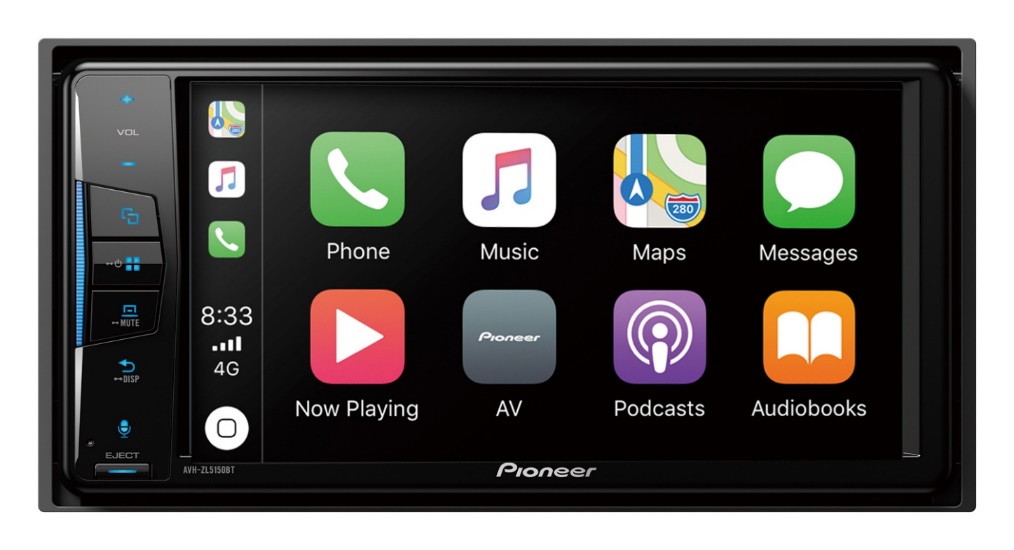 Xe tích hợp đầu DVD cùng màn hình cảm ứng tích hợp chuẩn Apple CarPlay và Android Auto