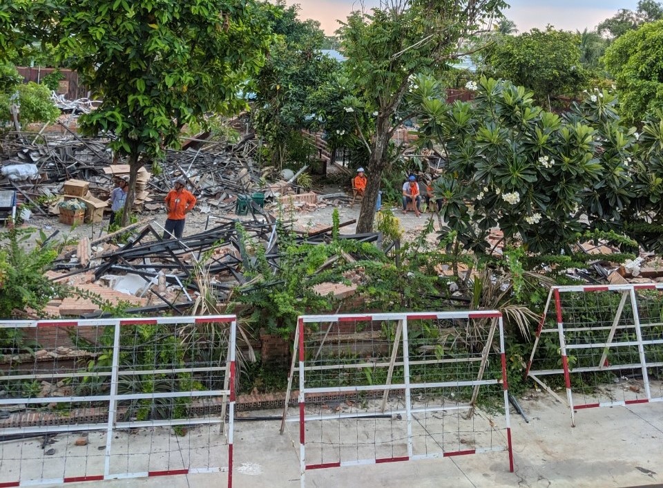 Nhiều hạng mục công trình tại Gia Trang quán (xã Tân Quý Tây, Bình Chánh) đã bị tháo dỡ