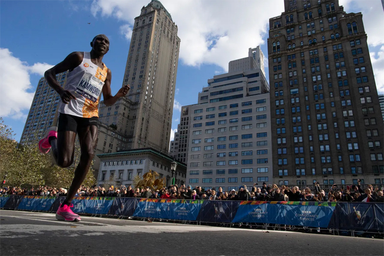 Geoffrey Kamworor là vận động viên về nhất tại New York City Marathon năm ngoái.